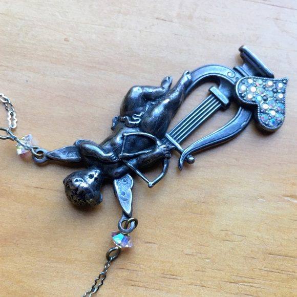 Vintage Pididdly Links Cupid Art Nouveau necklace - Picture 12 of 13